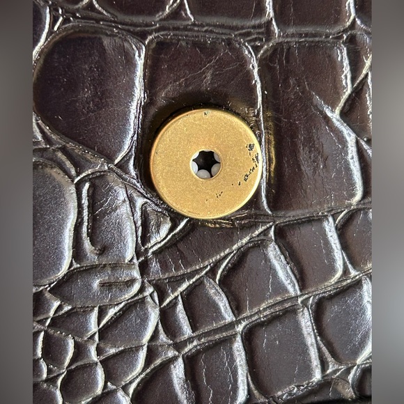 Giani Bernini Black Croc-Embossed Shoulder Bag - Picture 4 of 10